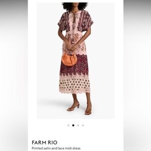 FARM Rio Satin Midi Dress